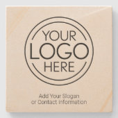 ロゴビジネスのミニマル企業のリストのモダン追加 ストーンコースター (正面)