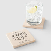 ロゴビジネスのミニマル企業のリストのモダン追加 ストーンコースター (横)