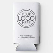 ロゴビジネスのミニマル企業のリストのモダン追加 スリム缶クーラー (裏面)