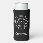 ロゴビジネスのミニマル企業のリストのモダン追加 スリム缶クーラー (Seltzer正面)