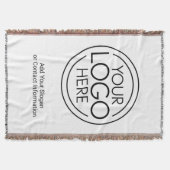 ロゴビジネスのミニマル企業のリストのモダン追加 スローブランケット (正面)