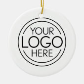 ロゴビジネスのミニマル企業のリストのモダン追加 セラミックオーナメント (正面)