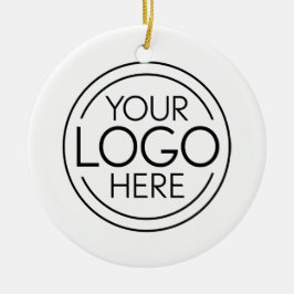 ロゴビジネスのミニマル企業のリストのモダン追加 セラミックオーナメント