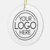 ロゴビジネスのミニマル企業のリストのモダン追加 セラミックオーナメント (左)