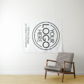 ロゴビジネスのミニマル企業のリストのモダン追加 タペストリー (インサイチュ(横))