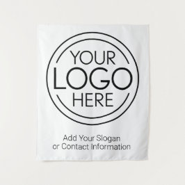 ロゴビジネスのミニマル企業のリストのモダン追加 タペストリー