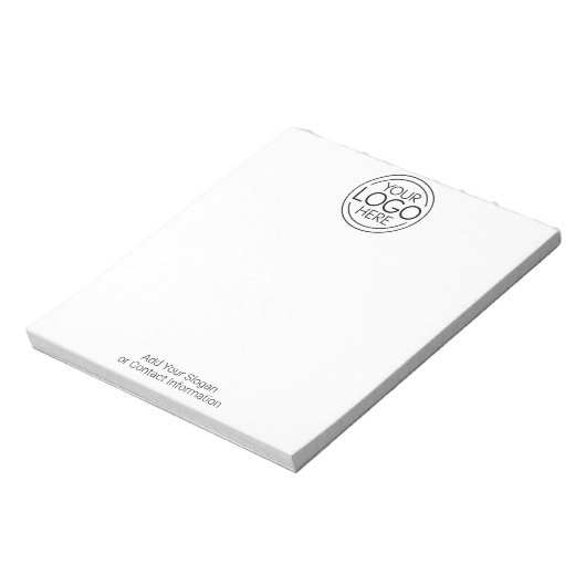 ロゴビジネスのミニマル企業のリストのモダン追加 ノートパッド (回転)