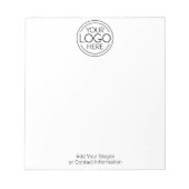 ロゴビジネスのミニマル企業のリストのモダン追加 ノートパッド (正面)