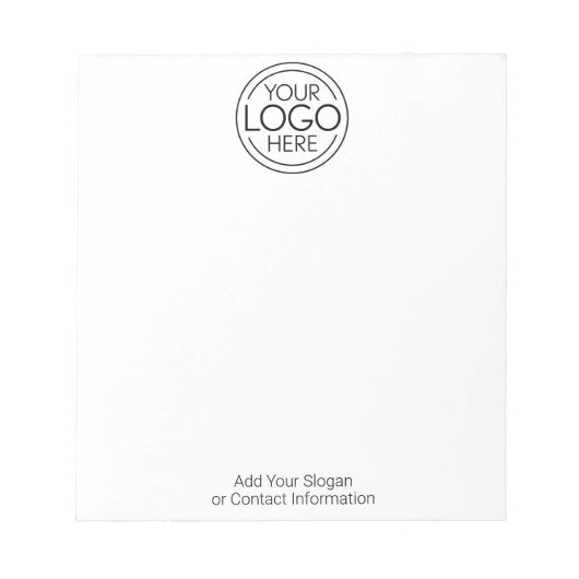 ロゴビジネスのミニマル企業のリストのモダン追加 ノートパッド (正面)