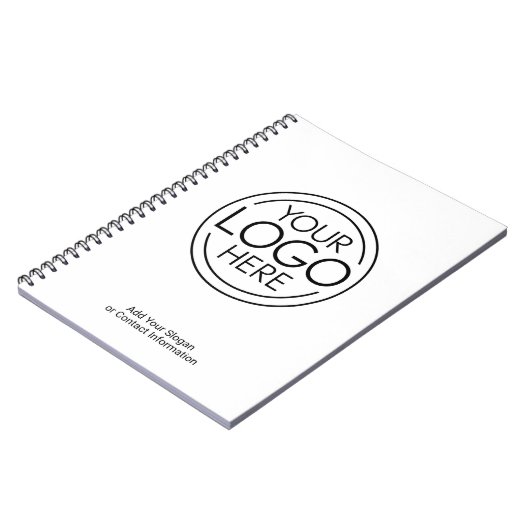 ロゴビジネスのミニマル企業のリストのモダン追加 ノートブック (左側)