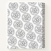 ロゴビジネスのミニマル企業のリストのモダン追加 ノートブック (裏面)