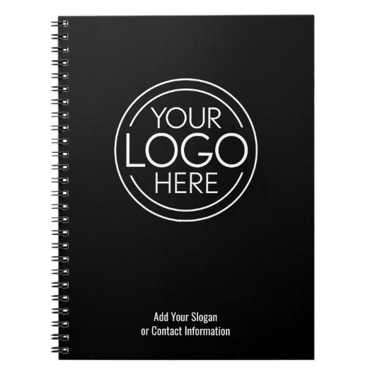 ロゴビジネスのミニマル企業のリストのモダン追加 ノートブック (正面)