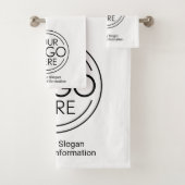 ロゴビジネスのミニマル企業のリストのモダン追加 バスタオルセット (インサイチュ)