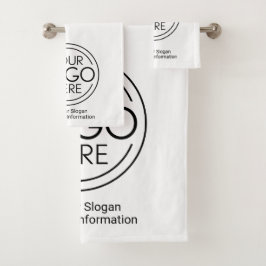 ロゴビジネスのミニマル企業のリストのモダン追加 バスタオルセット