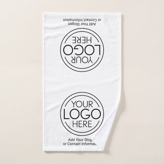 ロゴビジネスのミニマル企業のリストのモダン追加 バスタオルセット (ハンドタオル)