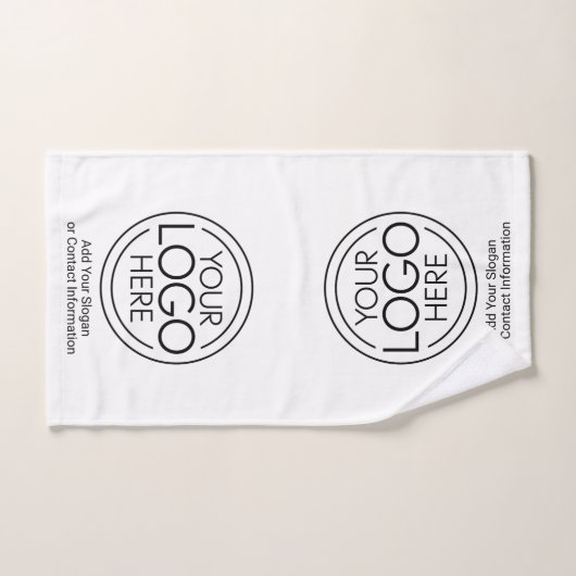 ロゴビジネスのミニマル企業のリストのモダン追加 バスタオルセット (ハンドタオル)