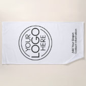 ロゴビジネスのミニマル企業のリストのモダン追加 ビーチタオル (正面)