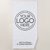 ロゴビジネスのミニマル企業のリストのモダン追加 ビーチタオル (正面)