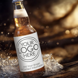 ロゴビジネスのミニマル企業のリストのモダン追加 ビールラベル