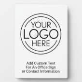 ロゴビジネスのミニマル企業のリストのモダン追加 フォトプラーク (正面)