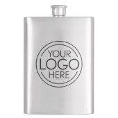 ロゴビジネスのミニマル企業のリストのモダン追加 フラスク (正面)