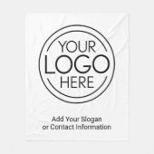 ロゴビジネスのミニマル企業のリストのモダン追加 フリースブランケット (正面)