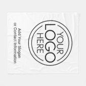 ロゴビジネスのミニマル企業のリストのモダン追加 フリースブランケット (正面(横))