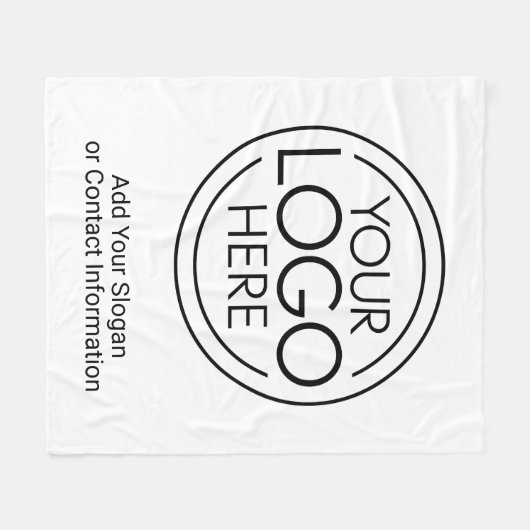 ロゴビジネスのミニマル企業のリストのモダン追加 フリースブランケット (正面(横))