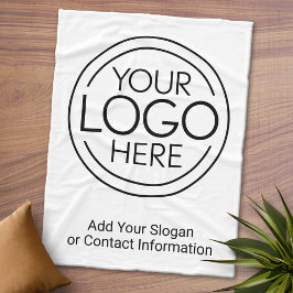 ロゴビジネスのミニマル企業のリストのモダン追加 フリースブランケット