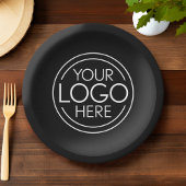 ロゴビジネスのミニマル企業のリストのモダン追加 ペーパープレート