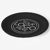 ロゴビジネスのミニマル企業のリストのモダン追加 ペーパープレート (アングル)