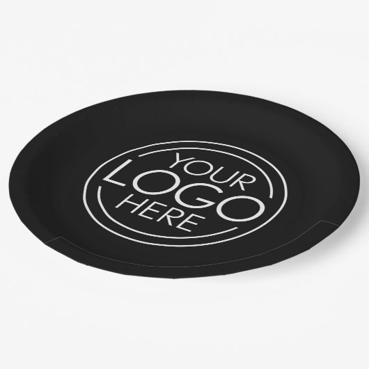 ロゴビジネスのミニマル企業のリストのモダン追加 ペーパープレート (アングル)