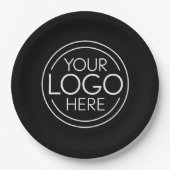 ロゴビジネスのミニマル企業のリストのモダン追加 ペーパープレート (正面)