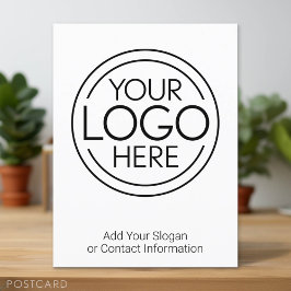 ロゴビジネスのミニマル企業のリストのモダン追加 ポストカード