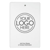 ロゴビジネスのミニマル企業のリストのモダン追加 ミニクリップボード (裏面)