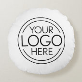 ロゴビジネスのミニマル企業のリストのモダン追加 ラウンドクッション (正面)