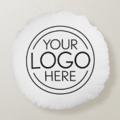 ロゴビジネスのミニマル企業のリストのモダン追加 ラウンドクッション (裏面)