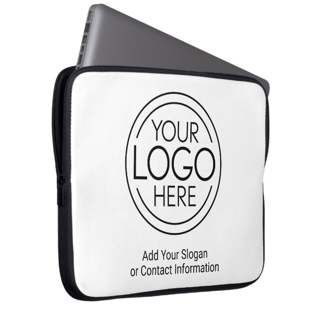 ロゴビジネスのミニマル企業のリストのモダン追加 ラップトップスリーブ (正面右)