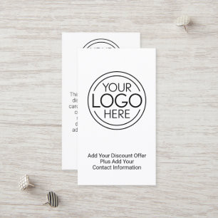 ロゴビジネスのミニマル企業のリストのモダン追加 割引カード
