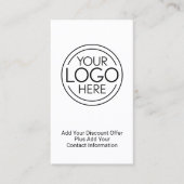 ロゴビジネスのミニマル企業のリストのモダン追加 割引カード (正面)