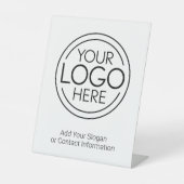 ロゴビジネスのミニマル企業のリストのモダン追加 台座サイン (正面)