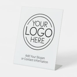 ロゴビジネスのミニマル企業のリストのモダン追加 台座サイン