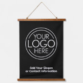 ロゴビジネスのミニマル企業のリストのモダン追加 吊り下げ型タペストリー (正面)