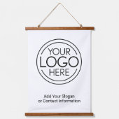 ロゴビジネスのミニマル企業のリストのモダン追加 吊り下げ型タペストリー (正面)