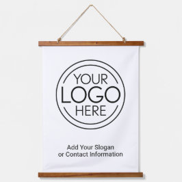 ロゴビジネスのミニマル企業のリストのモダン追加 吊り下げ型タペストリー
