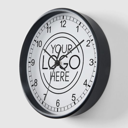 ロゴビジネスのミニマル企業のリストのモダン追加 壁時計 (傾斜)