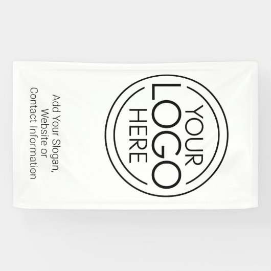 ロゴビジネスのミニマル企業のリストのモダン追加 横断幕 (横)