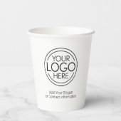 ロゴビジネスのミニマル企業のリストのモダン追加 紙コップ (裏面)