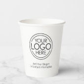 ロゴビジネスのミニマル企業のリストのモダン追加 紙コップ (正面)