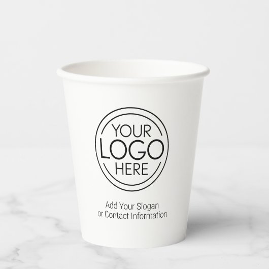 ロゴビジネスのミニマル企業のリストのモダン追加 紙コップ (正面)